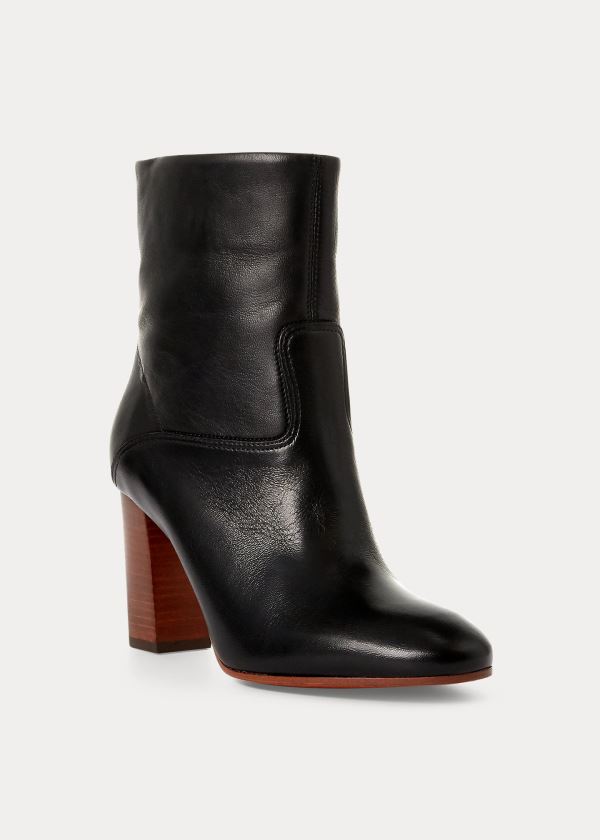 Ralph Lauren Brindley Lambskin Boot Černé | yg0Nmxgq