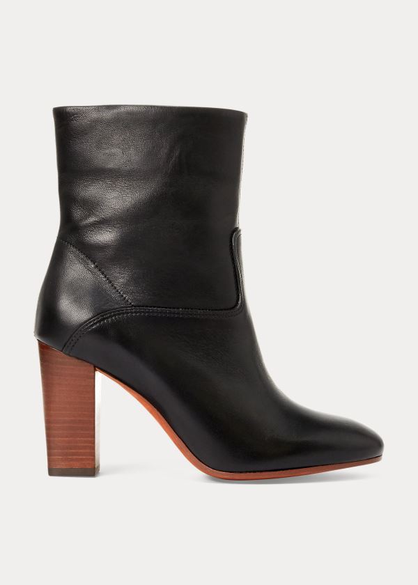 Ralph Lauren Brindley Lambskin Boot Černé | yg0Nmxgq