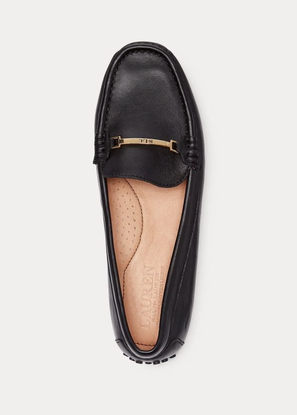 Ralph Lauren Briony Læder Driver Černé | WbOrWHe2