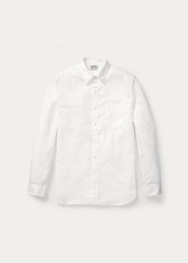 Ralph Lauren Broadcloth Šaty Shirt Bílé | SHzaY1Ab