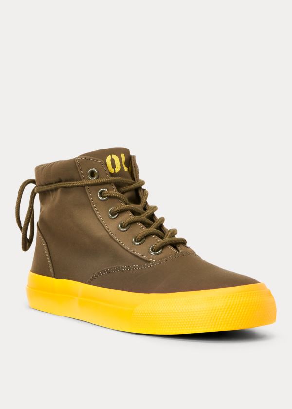 Ralph Lauren Bryn High-Top Sneakers Hnědožlutý Žluté | n5D2BWIO