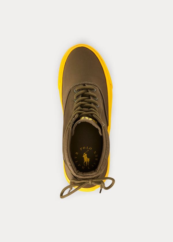 Ralph Lauren Bryn High-Top Sneakers Hnědožlutý Žluté | n5D2BWIO
