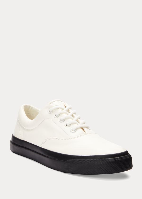 Ralph Lauren Bryn Læder Sneakers Bílé | o5hTJYix