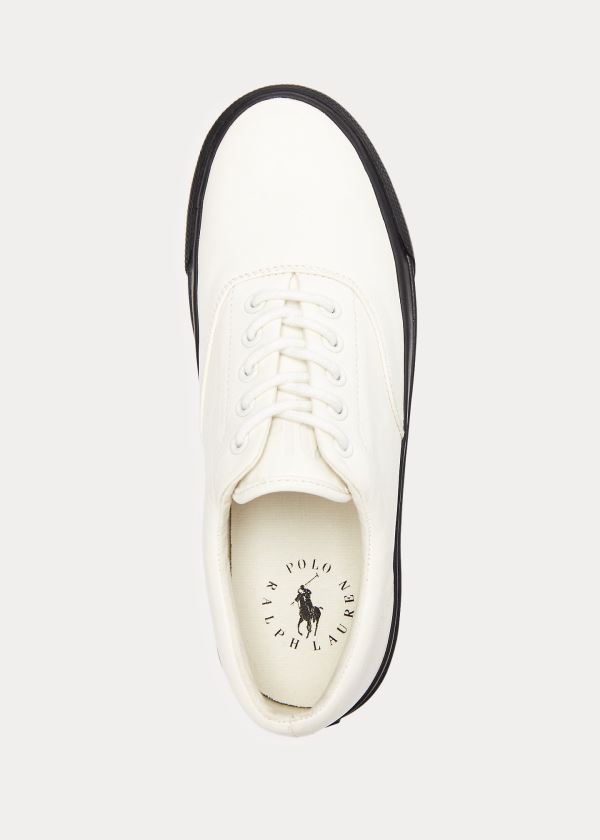 Ralph Lauren Bryn Læder Sneakers Bílé | o5hTJYix