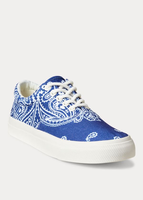 Ralph Lauren Bryn Platene Printed Sneakers Tmavě Blankyt Bílé | 9jBKbvEh