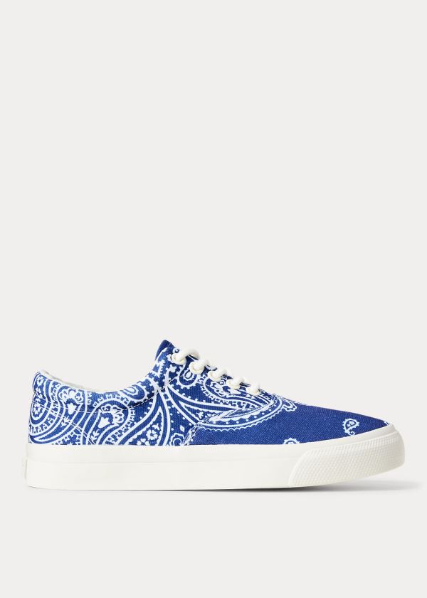 Ralph Lauren Bryn Platene Printed Sneakers Tmavě Blankyt Bílé | 9jBKbvEh