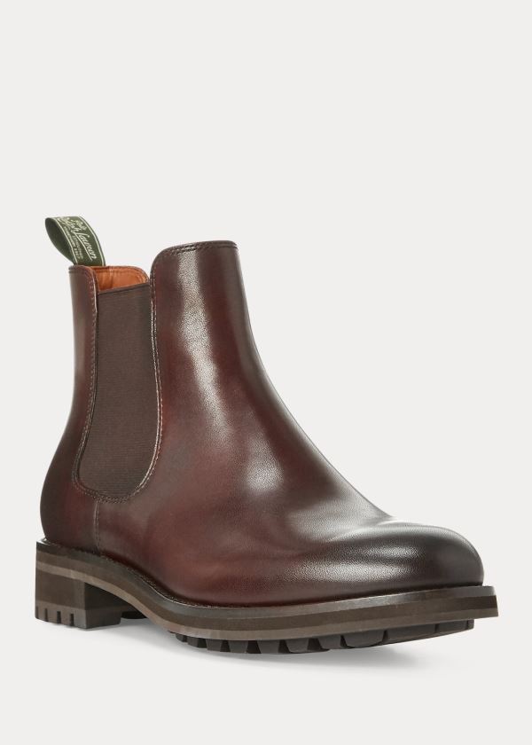 Ralph Lauren Bryson Læder Chelsea Boot Hnědé | OxWi5i8n
