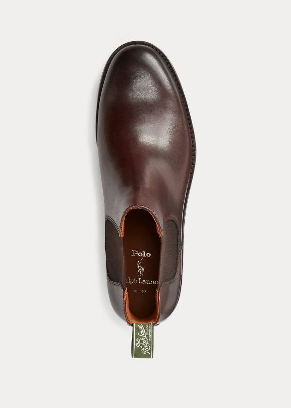 Ralph Lauren Bryson Læder Chelsea Boot Hnědé | OxWi5i8n