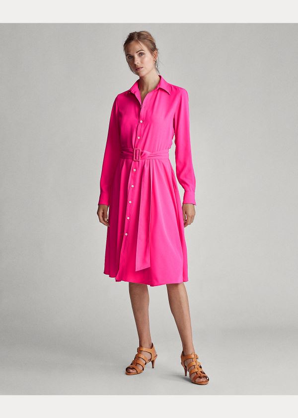 Ralph Lauren Buckled Shirtdress Růžové | wwVgXzQA