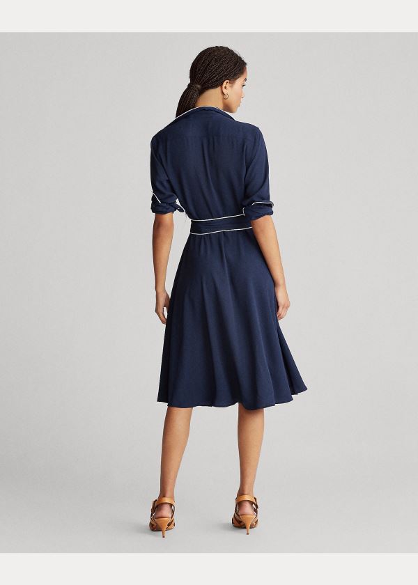Ralph Lauren Buckled Shirtdress Tmavě Blankyt | obrtGqwo