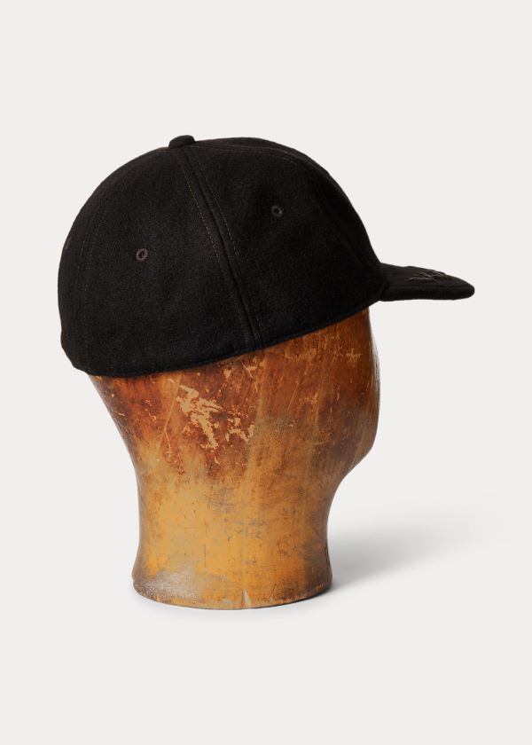Ralph Lauren Bullion Wool-Blend Ball Cap Černé | q9AcXUkO