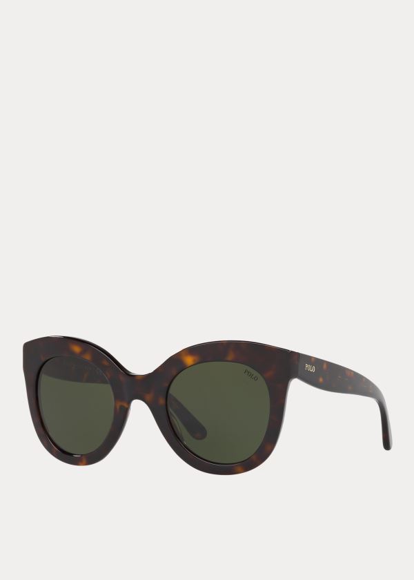 Ralph Lauren Butterfly Sunglasses Tmavě Zelene Leopard | tNZr3mpz