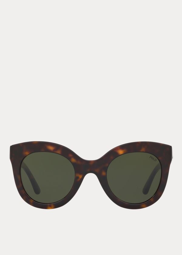 Ralph Lauren Butterfly Sunglasses Tmavě Zelene Leopard | tNZr3mpz