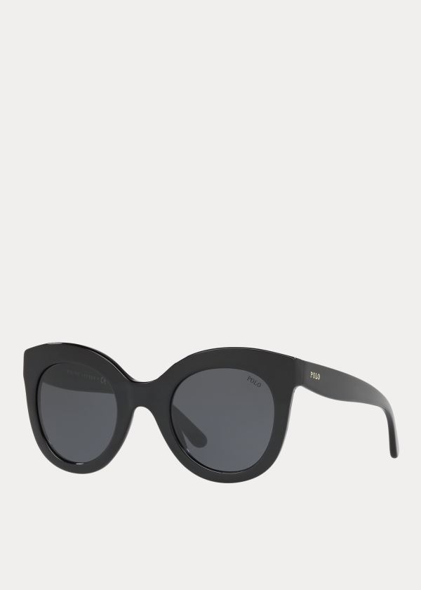 Ralph Lauren Butterfly Sunglasses Černé | N8UJIw43