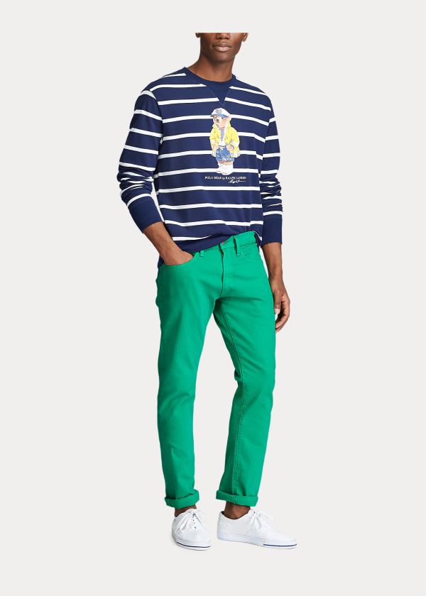 Ralph Lauren CP-93 Bear Mesh T-Shirt Tmavě Blankyt Bílé | 7oqb20nz