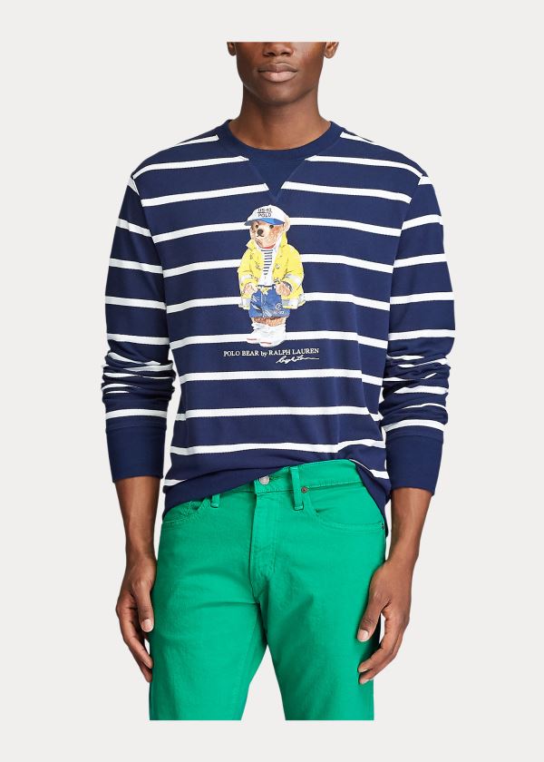 Ralph Lauren CP-93 Bear Mesh T-Shirt Tmavě Blankyt Bílé | 7oqb20nz