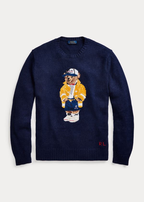 Ralph Lauren CP-93 Bear Svetrové Tmavě Blankyt | izmQxRri