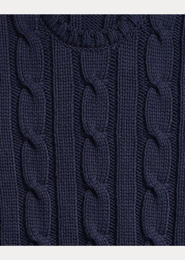 Ralph Lauren Cable Bavlněné-Blend Svetrové Tmavě Blankyt | HYwLFsOv