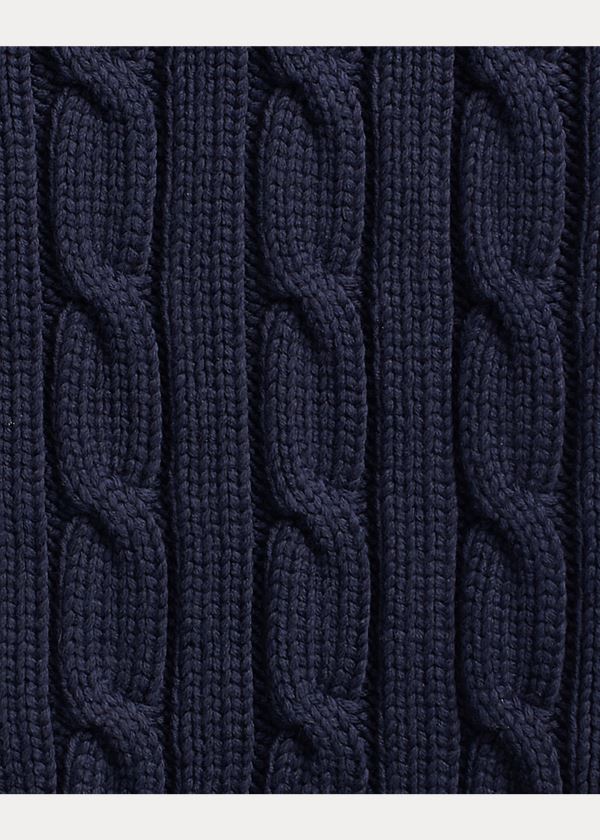 Ralph Lauren Cable Bavlněné-Blend Svetrové Tmavě Blankyt | HYwLFsOv