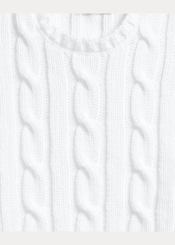 Ralph Lauren Cable Bavlněné-Blend Svetrové Bílé | n0AdKi5S