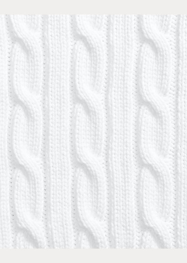 Ralph Lauren Cable Bavlněné-Blend Svetrové Bílé | n0AdKi5S