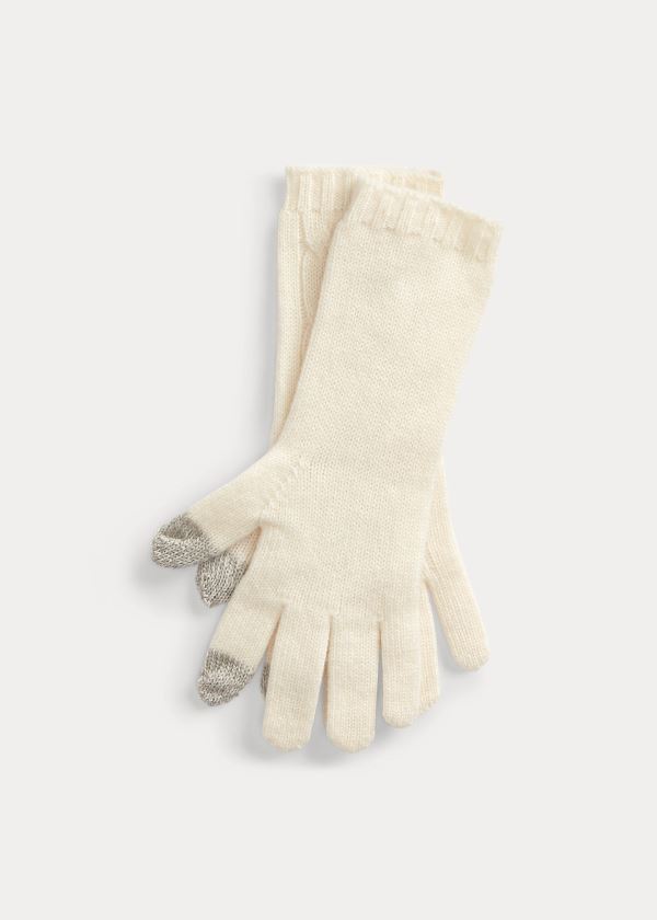 Ralph Lauren Cable-Knit Cashmere Gloves Krém | hfJYyAMr