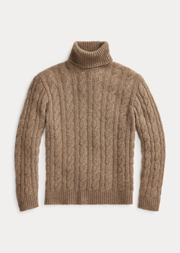 Ralph Lauren Cable-Knit Cashmere Svetrové Hnědé | 1uWO1zd7