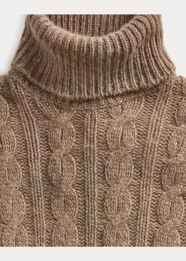 Ralph Lauren Cable-Knit Cashmere Svetrové Hnědé | 1uWO1zd7