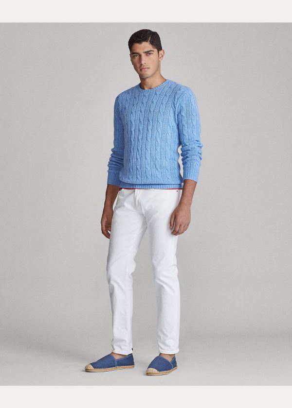 Ralph Lauren Cable-Knit Cashmere Svetrové Královská Modrá Blankyt | 4ILUzq4H