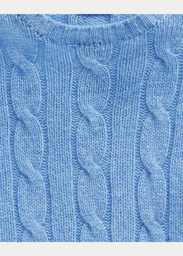 Ralph Lauren Cable-Knit Cashmere Svetrové Královská Modrá Blankyt | 4ILUzq4H