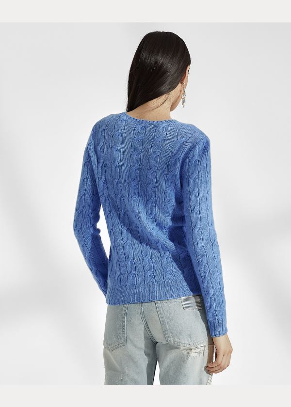 Ralph Lauren Cable-Knit Cashmere Svetrové Blankyt | HN7sVeAA