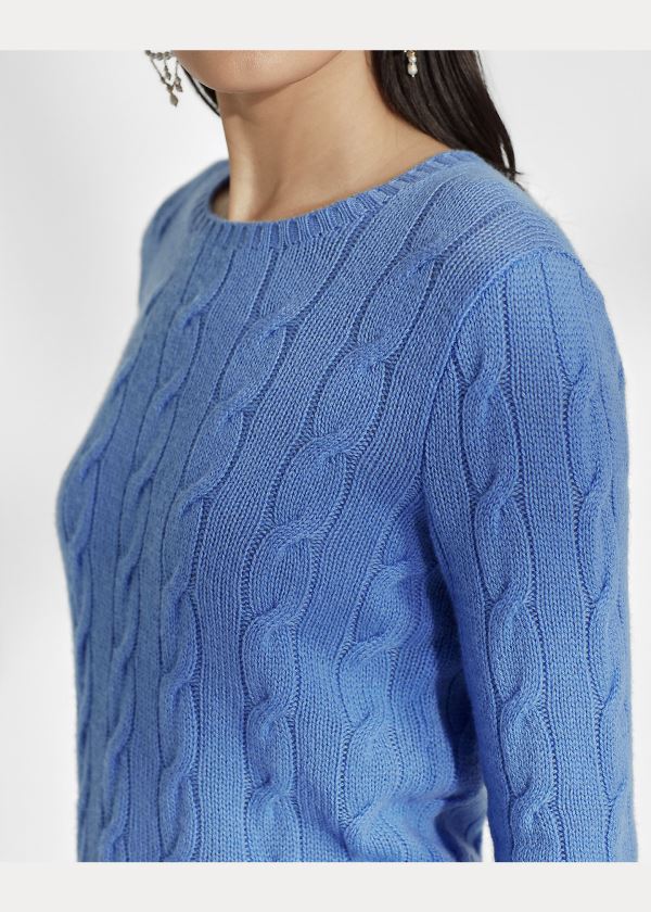 Ralph Lauren Cable-Knit Cashmere Svetrové Blankyt | HN7sVeAA