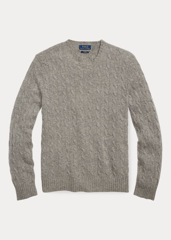 Ralph Lauren Cable-Knit Cashmere Svetrové Šedé | SxMyoT9M