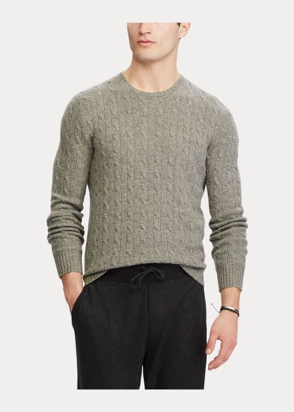 Ralph Lauren Cable-Knit Cashmere Svetrové Šedé | SxMyoT9M