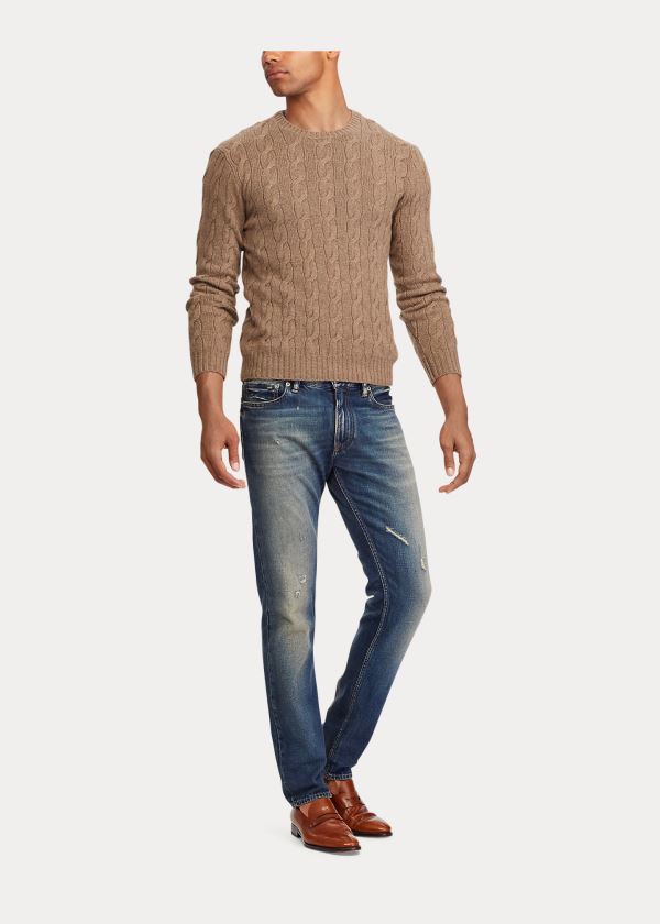 Ralph Lauren Cable-Knit Cashmere Svetrové Hnědé | VdQoO3UB