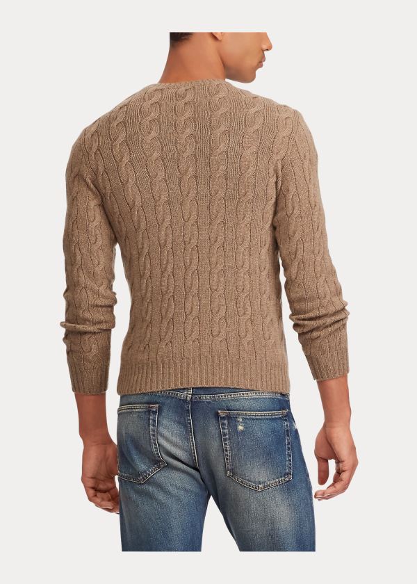 Ralph Lauren Cable-Knit Cashmere Svetrové Hnědé | VdQoO3UB