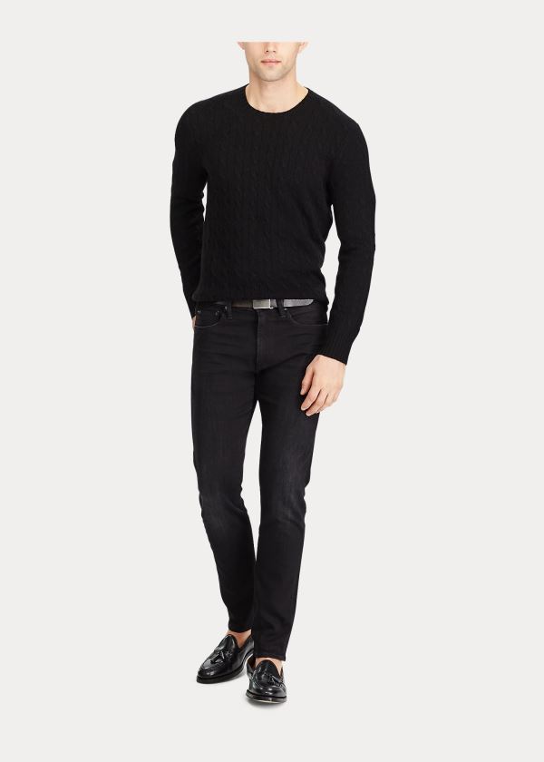 Ralph Lauren Cable-Knit Cashmere Svetrové Černé | flxebBcF
