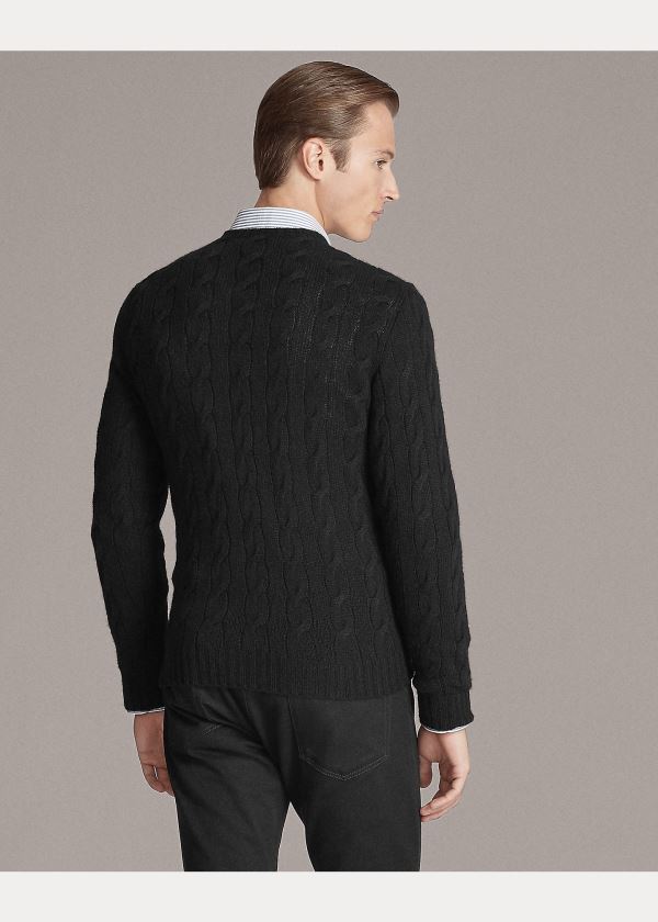 Ralph Lauren Cable-Knit Cashmere Svetrové Černé | iFWksl4Q
