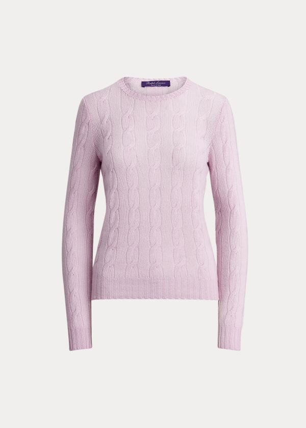 Ralph Lauren Cable-Knit Cashmere Svetrové Fialové | rmStG98J