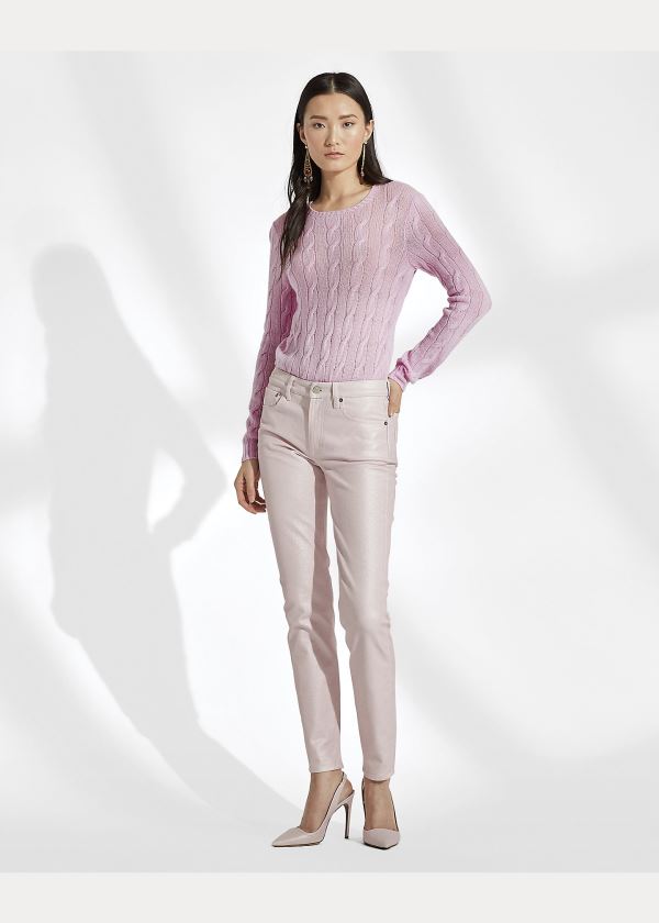 Ralph Lauren Cable-Knit Cashmere Svetrové Fialové | rmStG98J