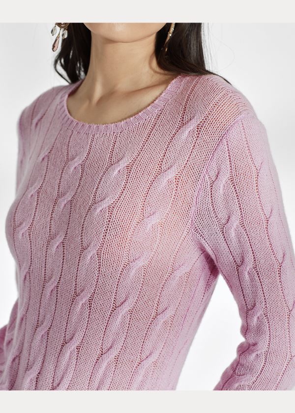 Ralph Lauren Cable-Knit Cashmere Svetrové Fialové | rmStG98J