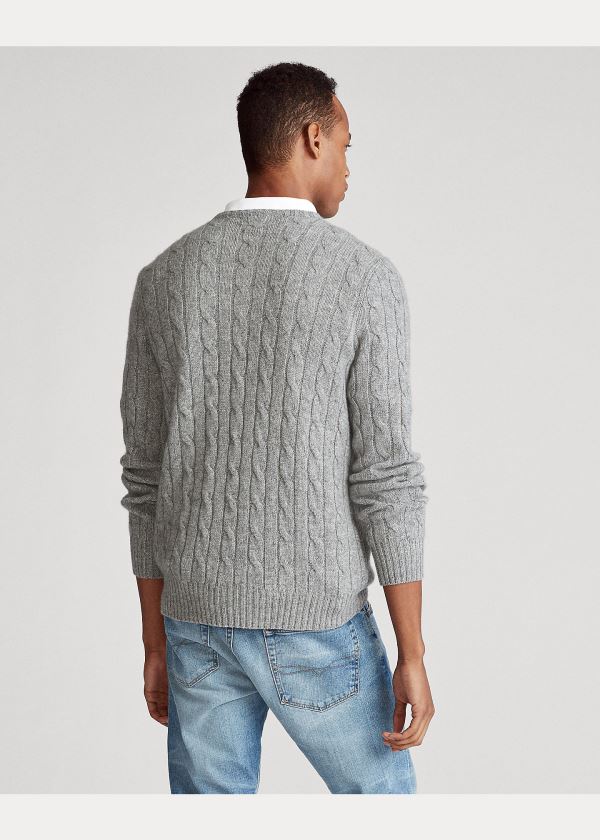 Ralph Lauren Cable-Knit Cashmere Svetrové Šedé | zRLJnOWn