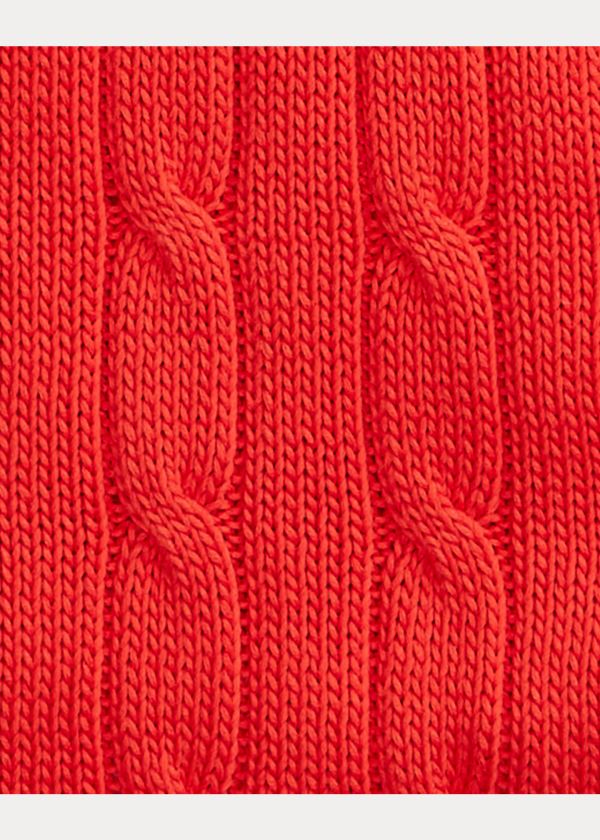 Ralph Lauren Cable Krátké-Sleeve Svetrové Červené | APKRQlZ7