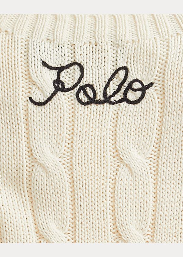 Ralph Lauren Cable Krátké-Sleeve Svetrové Krém | jh9Y3kuw
