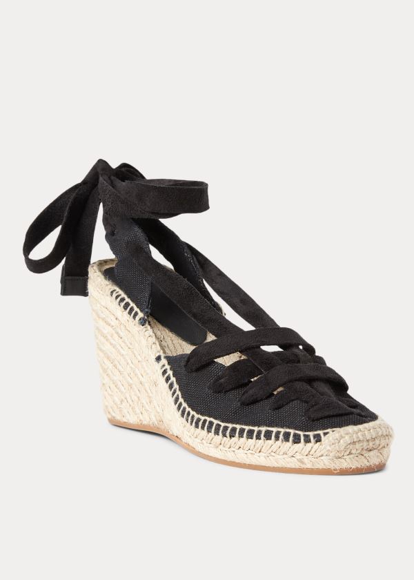 Ralph Lauren Cady Espadrilky Černé | 6zbIXFV2