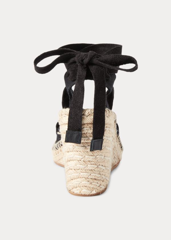 Ralph Lauren Cady Espadrilky Černé | 6zbIXFV2