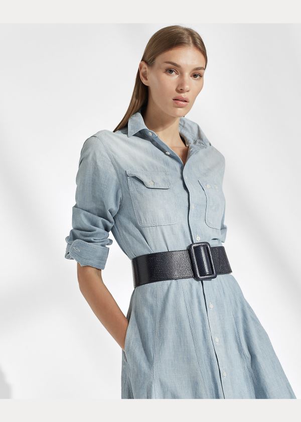 Ralph Lauren Cailyn Chambray Shirtdress Indigo | BziGEKNg
