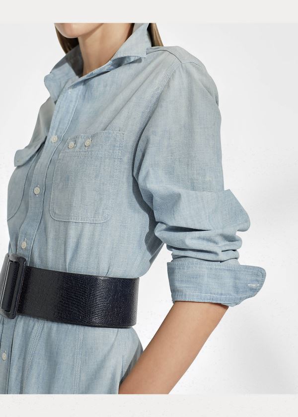 Ralph Lauren Cailyn Chambray Shirtdress Indigo | BziGEKNg
