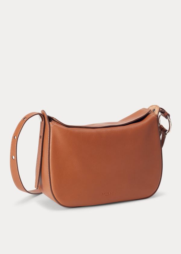 Ralph Lauren Calfskin Crossbody Bag Zlaté | pRn1yhw3