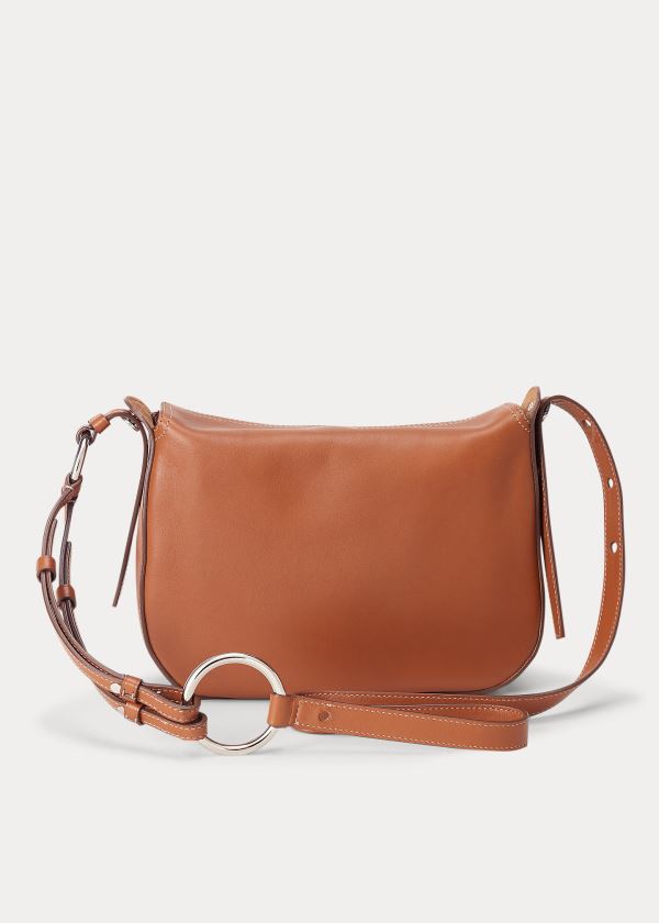 Ralph Lauren Calfskin Crossbody Bag Zlaté | pRn1yhw3